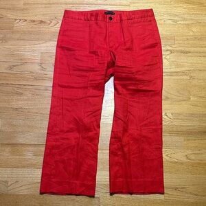 Banana Republic Vibrant Orange Red Wide Leg Pants